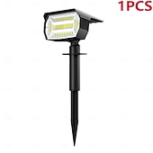 お買い得  屋外スポットライト-4本 2個 1個 50 W LEDソーラーライト 多機能 ソーラー駆動 赤外線センサー 温白色 ホワイト 3.7 V # LEDビーズ