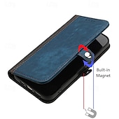 Недорогие Чехлы для iPhone-Чехол для iPhone 16 iPhone 15 Pro Max iPhone 14 13 12 11 Pro Max Mini SE X XR XS Max 8 7 Plus кошелек магнитный с ремешком для запястья подставка ретро TPU PU кожа