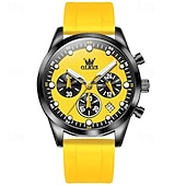 abordables Montres à quartz-Montres pour hommes Olevs 2024 Nouvelle Marque Chronographe Calendrier Indication 24 Heures Montre à Quartz Trois Yeux Six Aiguilles Étanche Montre de Sport pour Hommes