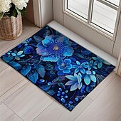 cheap Doormats-Pointillism Flowers Doormat Floor Mats Washable Rugs Kitchen Mat Non-Slip Oil Proof Rug Indoor Outdoor Mat Bedroom Decor Bathroom Mat Entrance Rug