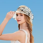 preiswerte Partyhut-Hüte Organza Tee-Party Kentucky Derby Elegant Mit Blumig Kopfschmuck Kopfbedeckung