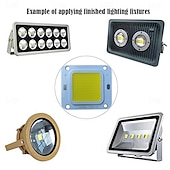 abordables Accesorios LED-Lámpara LED COB de alta potencia, 2 uds., chip blanco cálido, blanco natural y blanco para foco de luz de inundación diy, dc30-34v