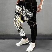 cheap Sweatpants-Dragon Guardian x LU | Men&#039;s Dragon Mythical Creature Dark Style Streetwear Sweatpants