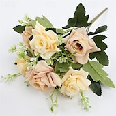 economico Il signor e la signora matrimonio-2 pezzi simulati di rosa artificiale palla crisantemo decorazione della casa ornamenti di fiori artificiali oggetti di scena di nozze fiori artificiali