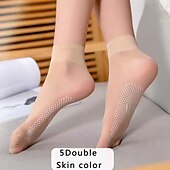 cheap Socks-Women&#039;s Crew Socks Home Daily Solid Color Spandex Acrylic Fibers Nylon Simple Casual Skidproof Casual 5 Pairs