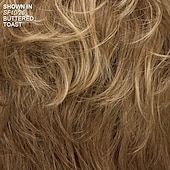 cheap Older Wigs-Classic Short Wig with Enviable Volume and Textured Layers Multi-Tonal Shades of Blonde