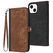 Недорогие Чехлы для iPhone-Чехол для iPhone 16 iPhone 15 Pro Max iPhone 14 13 12 11 Pro Max Mini SE X XR XS Max 8 7 Plus кошелек магнитный с ремешком для запястья подставка ретро TPU PU кожа