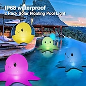 cheap Underwater Lights-Solar Floating Pool Lights Solar Powered Waterproof Inflatable Octopus Light 16 Colors Inflatable Pond Light with Remote Control for Christmas Decoration Garden Wedding Party