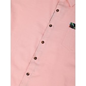  Herren Hemd Leinenhemd Sommerhemd Strandbekleidung Knopfhemd Blumen Urlaub Kreuzfahrt Schwarz Weiß Rosa Blau Langarm Revers Frühling & Herbst Bekleidung Spleißen