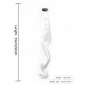 tanie Klip w rozszerzeniach-Body wave Bouncy Curl Włosie synetyczne 22&quot; Przedłużanie włosów Clip in / on 10-opakowanie Gładki Damskie