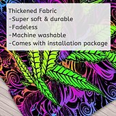 voordelige Blacklight wandtapijten-cannabisbladeren blacklight wandtapijt uv-reactief glow in the dark glow party neon psychedelisch trippy mistig hangend wandtapijt muurschildering voor woonkamer slaapkamer