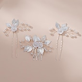 preiswerte Hochzeit Kopfschmuck-Haarkämme Kopfschmuck Kopfbedeckung Künstliche Perle Strass Hochzeit Cocktail Retro Hochzeit Mit Strass Kunstperlen Kopfschmuck Kopfbedeckung