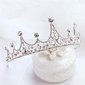 abordables Accessoires de coiffure-Couronne pour enfants, couvre-chef pour filles, bandeau en cristal, accessoires de mariage, spectacle d&#039;anniversaire pour enfants