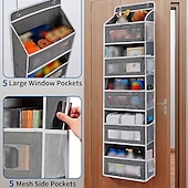 abordables Rangement et organisation-1pc dispositif de stockage de porte dispositif de stockage de voiture de camping à 5 couches dispositif de stockage de salle de bain rv dispositif de stockage de porte jouet couche chambre placard