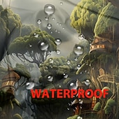 Недорогие Водонепроницаемые шторы-водонепроницаемые наружные шторы для уединения, уличные шторы, раздвижные шторы для патио, шторы для перголы, люверсы, грибной лес для беседки, балкона, крыльца, вечеринки