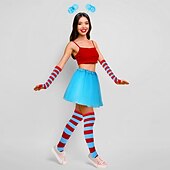 cheap Women&#039;s Costumes-The Cat in the Hat Cosplay Thing One Thing Two Cosplay Costume Gloves Socks / Long Stockings Movie Cosplay for Women&#039;s Girls&#039; Kid&#039;s Adults&#039; Carnival Children&#039;s Day Masquerade