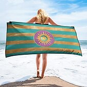 Недорогие наборы пляжных полотенец-Пляжное полотенце, банное полотенце, большое полотенце с 3D принтом и морским узором, банное полотенце, пляжная простыня, одеяло, классическое удобное одеяло из 100% микроволокна