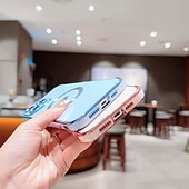 Недорогие Чехлы для iPhone-телефон Кейс для Назначение айфон 16 Айфон 15 Про Макс Плюс iPhone 14 13 12 Pro Max Plus Кейс на заднюю панель Поддержка беспроводной зарядки Защита от удара С сердцем ТПУ Покрытие
