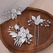 preiswerte Hochzeit Kopfschmuck-Haarkämme Kopfschmuck Kopfbedeckung Künstliche Perle Strass Hochzeit Cocktail Retro Hochzeit Mit Strass Kunstperlen Kopfschmuck Kopfbedeckung