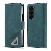 tanie Etui do telefonów Samsung-telefon Kılıf Na Samsung Galaxy Z Fold 5 Z Fold 4 Z Fold 3 Etui na karty portfela Magnetyczne Ochrona całego ciała Stopka Retro PC Skóra PU
