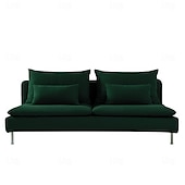 abordables Housse de canapé-Housse de section 3 places 100% coton couleur uniforme housses matelassées 8 pièces ensemble de housse de futon
