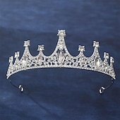 abordables Accessoires de coiffure-Couronne pour enfants, couvre-chef pour filles, bandeau en cristal, accessoires de mariage, spectacle d&#039;anniversaire pour enfants