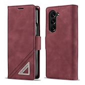 tanie Etui do telefonów Samsung-telefon Kılıf Na Samsung Galaxy Z Fold 5 Z Fold 4 Z Fold 3 Etui na karty portfela Magnetyczne Ochrona całego ciała Stopka Retro PC Skóra PU