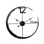 levne Nástěnné ozdoby-severské moderní lehké luxusní nástěnné hodiny módní jednoduché kovové tiché závěsné hodiny domácí obývací pokoj kreativní přívěsek hodinkový dekor 60 cm