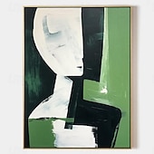 abordables Peintures Abstraites-figure peintures abstraites visages peints à la main peinture à l&#039;huile moderne tentures murales faites à la main art conception simple toile cadre photo illustration décor de cuisine grande taille