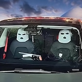 baratos Capas para bancos de automóveis-Capa decorativa para cabeça de assento de carro, protetor engraçado para assento de carro, lavável à máquina, capa para assento de carro, adequada para o interior do carro