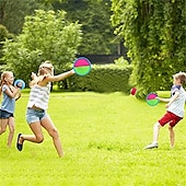 economico Anti-stress-Set di 9 giochi di cattura della palla, set di giochi di lancio, paddle, lancio e cattura della palla, giocattoli da spiaggia, cortile all&#039;aperto, prato, lancio, set appiccicoso