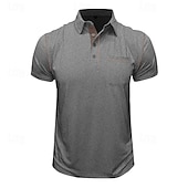 preiswerte Klassisches Poloshirt für Herren-Herren Poloshirt aus Baumwolle Golfhemd Arbeit Casual Kargen Kurzarm Basic Modern Farbblock Patchwork Taste Frühling Sommer Regular Fit Wein Dunkelgrau Schwarz Weiß Königliches Blau Grün Poloshirt