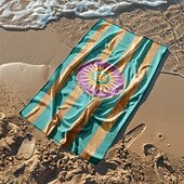 Недорогие наборы пляжных полотенец-Пляжное полотенце, банное полотенце, большое полотенце с 3D принтом и морским узором, банное полотенце, пляжная простыня, одеяло, классическое удобное одеяло из 100% микроволокна