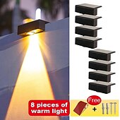 preiswerte Außenwandleuchten-LED Außenwandleuchte Solarlampen 4/8 Stück wasserdichte , IP65, wasserdicht, Gartenlicht,  Solar-Wandleuchte mit hoher Helligkeit, dekorative Wandleuchte für den Innenhof, Gartenzaun