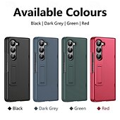 Недорогие Чехлы для Samsung-телефон Кейс для Назначение SSamsung Galaxy Z-сгиб 6 Z Fold 5 Z Fold 4 Z Fold 3 Кейс на заднюю панель со стендом и протектор экрана Полная защита тела броня ПК