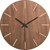 levne Nástěnné ozdoby-nástěnné hodiny jednoduchý moderní design dřevěné hodiny do ložnice dřevěné nástěnné hodinky domácí dekorace tiché digitální velké nástěnné hodiny kuchyňské nástěnné hodiny z masivu tiché hodiny do obývacího pokoje domácí kancelář quartz 30 cm
