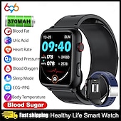 tanie Smartwatche-696 TK63 Inteligentny zegarek 1.91 in Inteligentny zegarek Bluetooth EKG + PPG Monitorowanie temperatury Krokomierz Kompatybilny z Android iOS Męskie Odbieranie bez użycia rąk Powiadamianie o