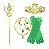 baratos festa de verão havaiano-Conjunto de cosplay de acessórios de princesa combinação elsa coroa colar de luva