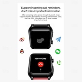 tanie Smartwatche-696 TK63 Inteligentny zegarek 1.91 in Inteligentny zegarek Bluetooth EKG + PPG Monitorowanie temperatury Krokomierz Kompatybilny z Android iOS Męskie Odbieranie bez użycia rąk Powiadamianie o