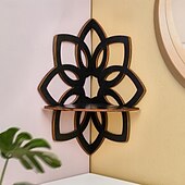 abordables décoration murale en métal-1pc présentoir mural à ongles créatif minimaliste (à l&#039;exclusion des clous) ligne minimaliste huit pétales de fleur en forme de mur pendentif décoratif support d&#039;angle décoratif assemblé à la main en