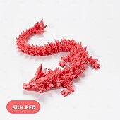 voordelige Beelden-3D-geprinte kristallen draak edelsteen draak 3D gelede draak speelgoed draaibaar en draak Chinees flexibel realistisch ornament