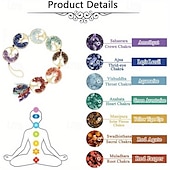 cheap Wall Accents-1pc Dream Catcher 7 Chakra Crystal Tree Of Life Wall Hanging Reiki Gemstone Dream Catchers Wall Hanger for Yoga Meditation Window Home Decor
