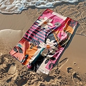 cheap Beach Towel Sets-Patchwork Floral Beach Towel,Beach Towels for Travel, Quick Dry Towel for Swimmers Sand Proof Beach Towels for Women Men Girls Kids, Cool Pool Towels Beach Accessories Absorbent Towel
