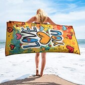 זול סטים של מגבות חוף-מגבת חוף lgbt love סדרת הדפסת תלת מימד גדולה מגבת מגבת רחצה מגבת סדין חוף שמיכה קלאסית 100% מיקרו סיבי שמיכות נוחות