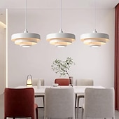 preiswerte Pendelleuchte-LED-Kronleuchter, Deckenleuchte, Macaron, Retro-Aluminium, nordischer Stil, Café-Bar, warmes Licht, 1 Licht, 110–120 V, 220–240 V