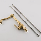 abordables Robinets de lavabo-Robinet lavabo - Jet pluie Plaqué Set de centre Mitigeur un trouBath Taps