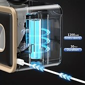 お買い得  パーソナルケア・エレクトロニクス-歯ブラシ消毒剤 - 歯ブラシ消毒剤とホルダー - 歯ブラシスロット 6 個 &amp; タイミング機能 - コードレス壁掛け歯ブラシ滅菌器浴室用歯ブラシクリーナー