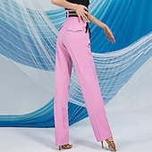 abordables Pantalon-Danse latine Danse de Salon Pantalon Ceinture / Ruban Femme Utilisation Usage quotidien Taille haute Polyester