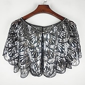 ieftine Șaluri și eșarfe-Retro / vintage Urlați 20 de ani Anii 1920 Costum de petrecere Șaluri Gatsby Charleston Invitat la nuntă Paiete Pentru femei Crăciun Carnaval An Nou Evenimente / Petrecere Recepția de Nunt