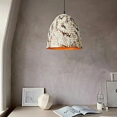 cheap Island Lights-LED Chandeliers Wabi Sabi Snakeskin Pendant Lights,Japanese Steel Shade Chandelier Modern Minimalist Hanging Lamp,Creative Droplight for Bedroom Kitchen Island Restaurant,30x31cm